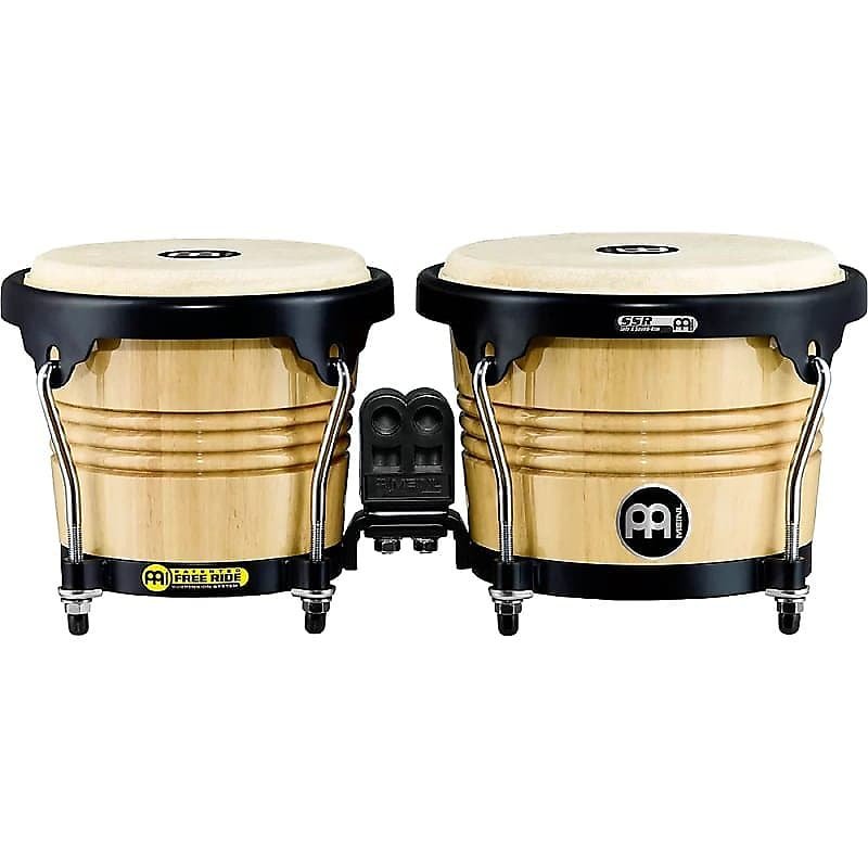 Bongós de madera Meinl FWB190NT de 6 3/4" y 8" de la serie Marathon con acabado natural y video